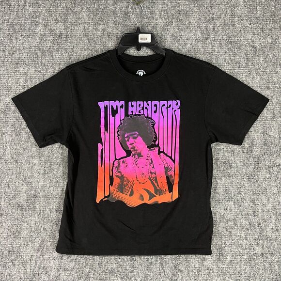 Jimi‎ Hendrix Shirt Mens Large Classic Rock Roll Retro Hippie 1970s Woodstock - Picture 1 of 9